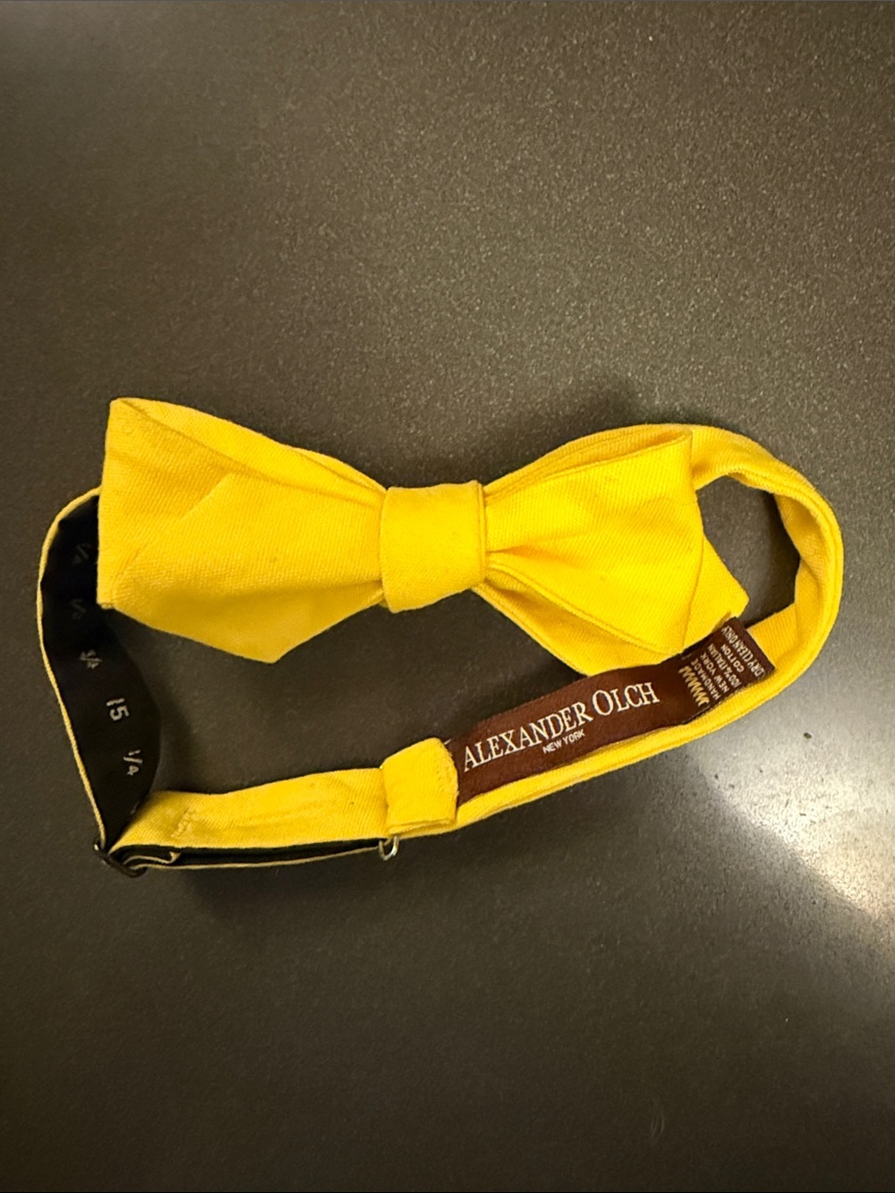 Alexander Olch Bright Yellow Bow Tie. Yellow.